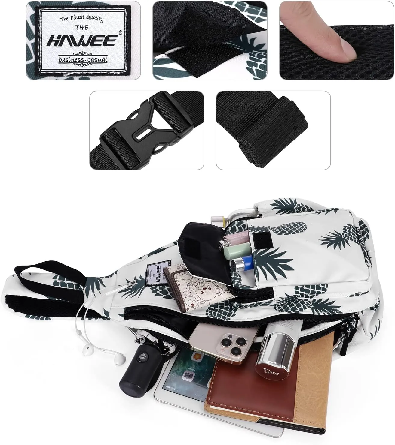 Rope Sling Bag for Women Men Casual Cross Body Daypack Backpack Adjustable Strap Water Repellent for Travel/Sport