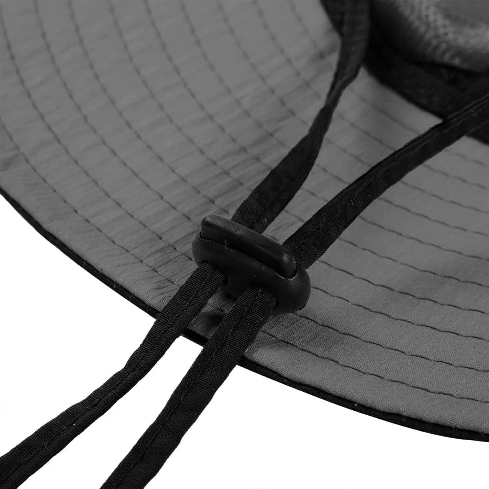 Rosoz Ponytail Sun Bucket Hats for Women UV Protection Foldable Mesh Wide Brim Hiking Beach Fishing Summer Safari