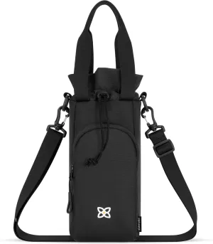 Sherpani Izzie, Water Bottle Holder, Water Bottle Crossbody, 2L Bottle Carrier with Strap, Small Shoulder Bag, Cross Body Purse for Women, Travel Gift, RFID Protection (Raven)