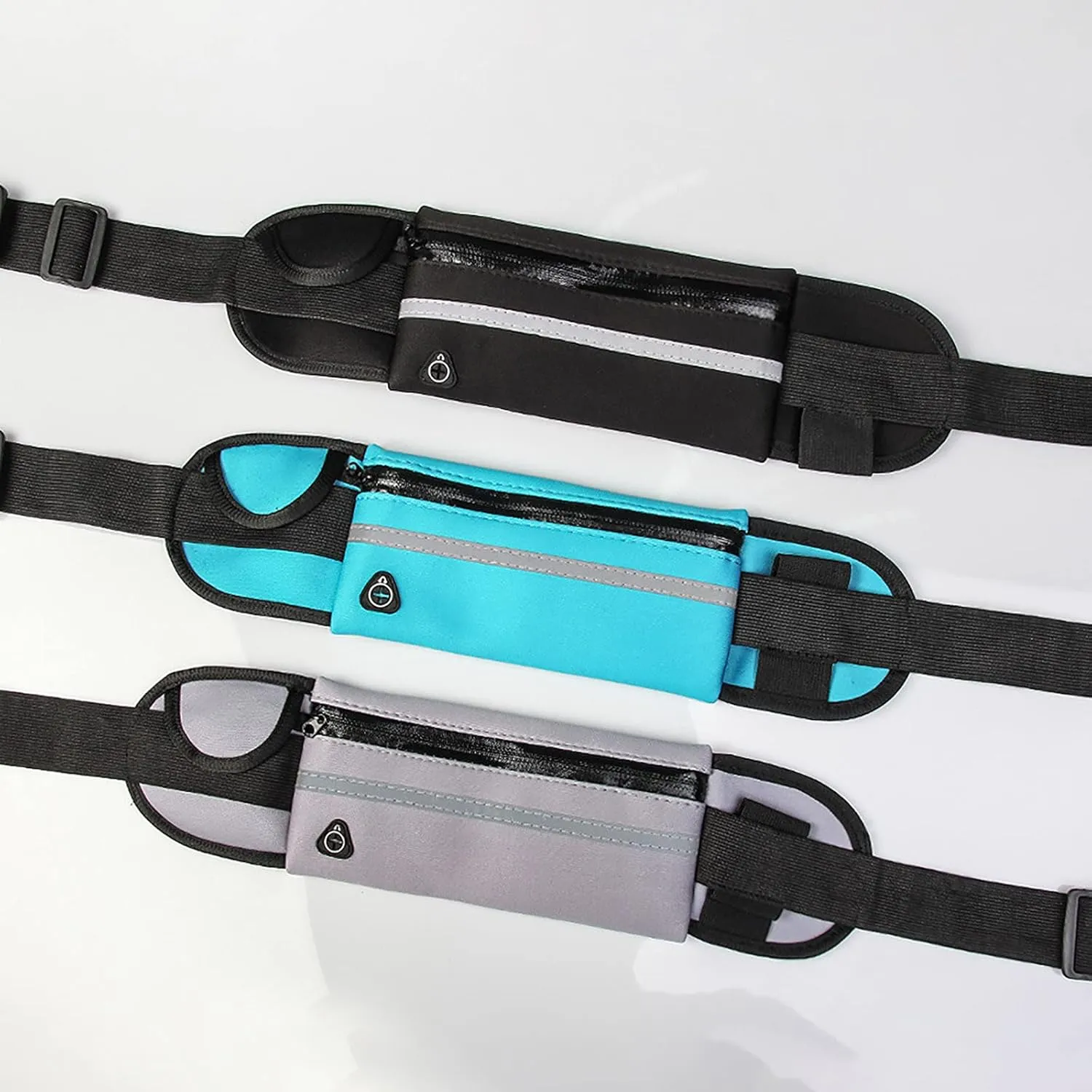 Slim Running Belt, Waterproof Fanny Pack for Men,Phone Holder for Running,Reflective Waist Bag for Women,Runners Belt Pouch,Money Belt,Waist Pack Bag for Workout Travel Running Camping