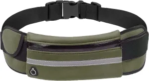 Slim Running Belt, Waterproof Fanny Pack for Men,Phone Holder for Running,Reflective Waist Bag for Women,Runners Belt Pouch,Money Belt,Waist Pack Bag for Workout Travel Running Camping