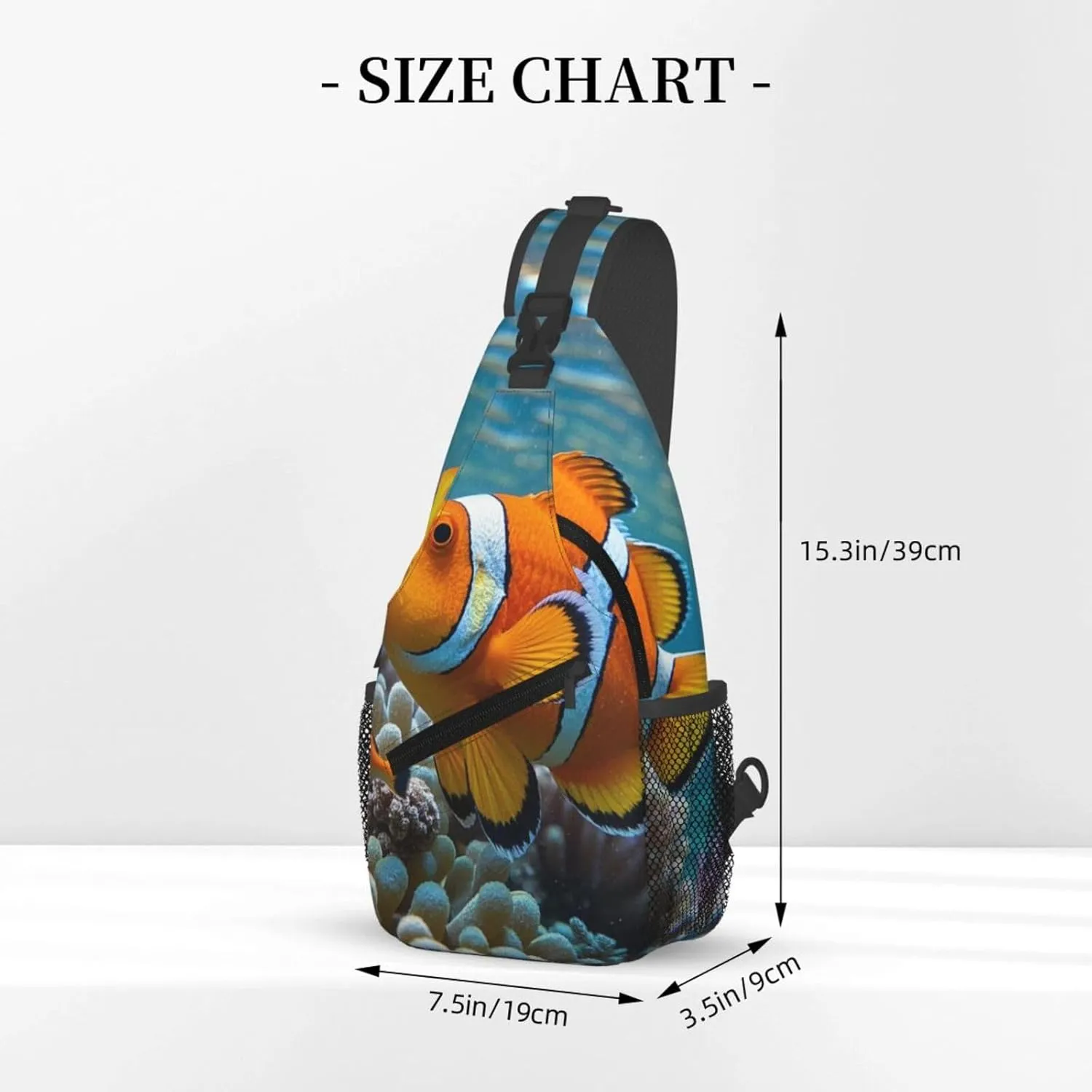 Sling Bag Crossbody Shoulder Bag Cross Chest Bag Color butterfly pattern Sling Backpack Travel Hiking Daypack