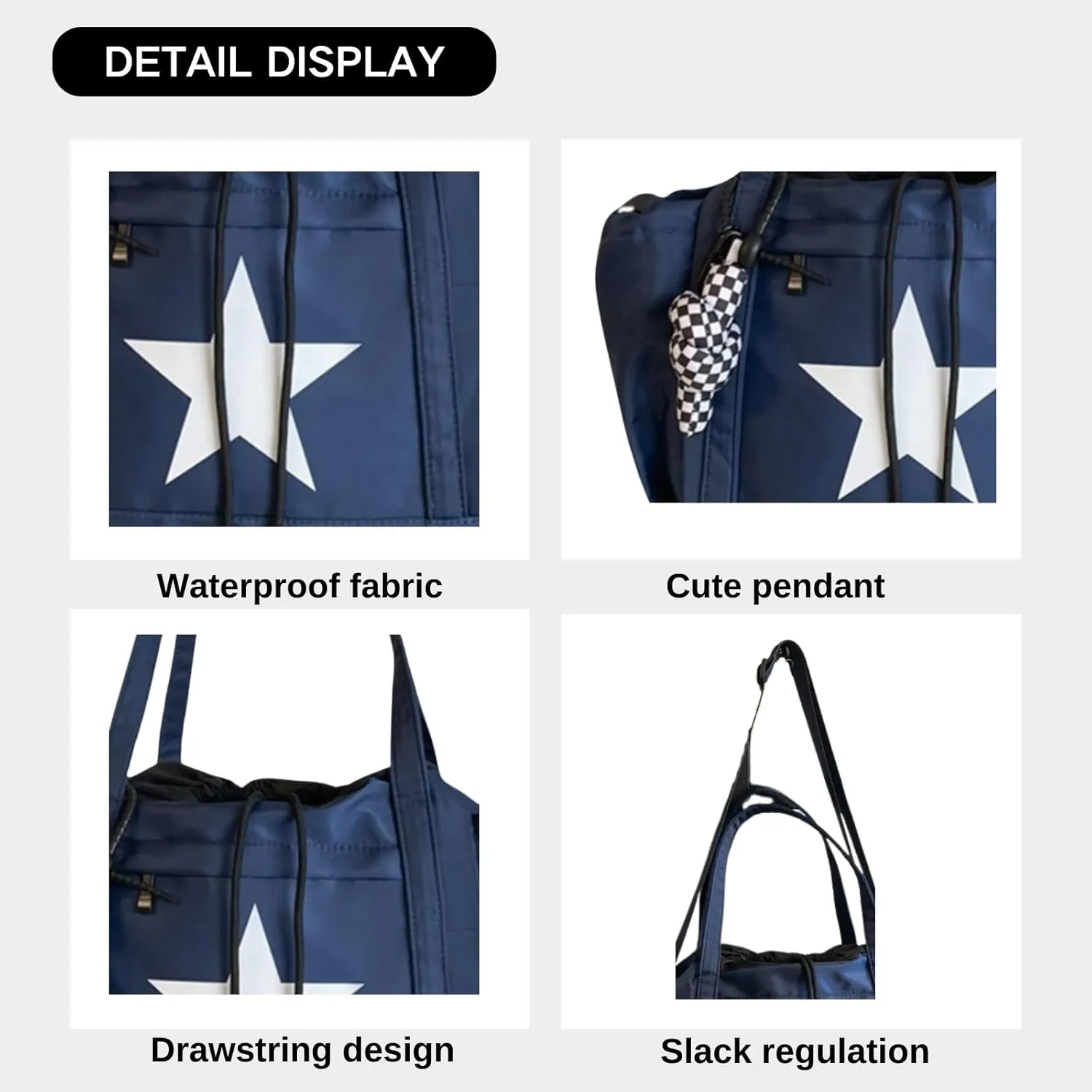 Star Messenger Bag, Vintage Star Tote Bag Y2K, Cute Aesthetic Crossbody Bag For Women, Fashion Shoulder Bag For Travel Bags
