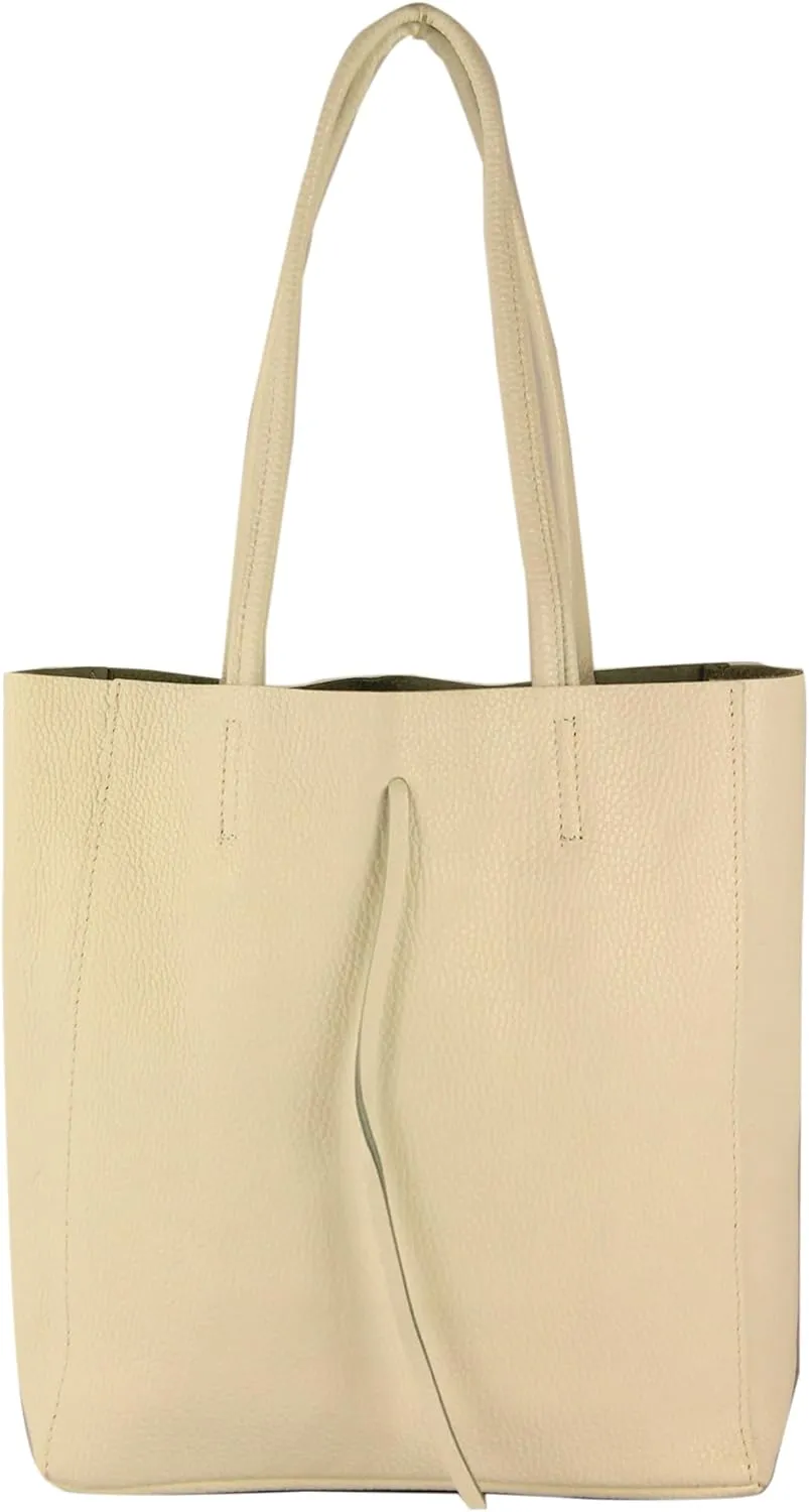 T253 - Leather Tote Bag for Women, With Inner Pocket