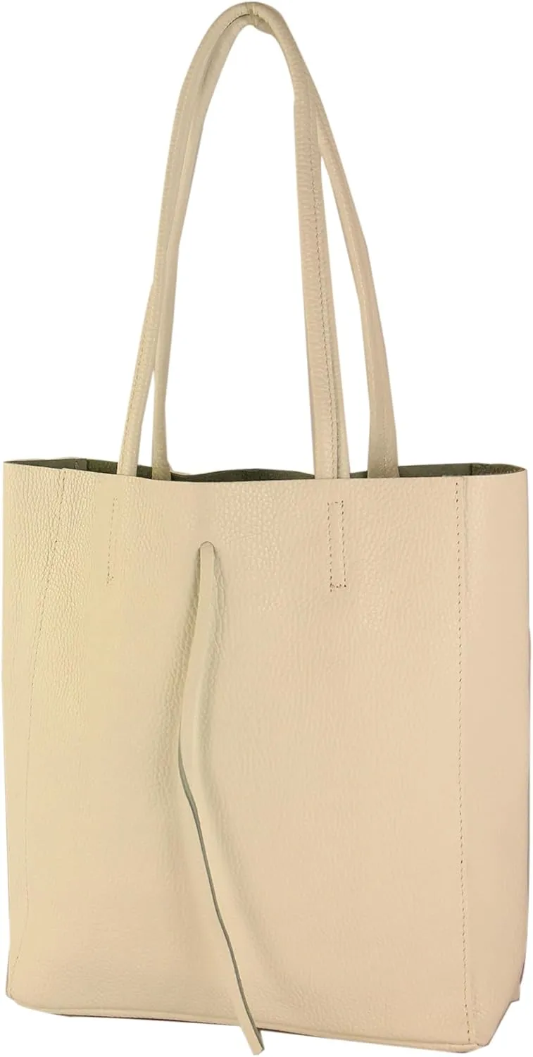 T253 - Leather Tote Bag for Women, With Inner Pocket