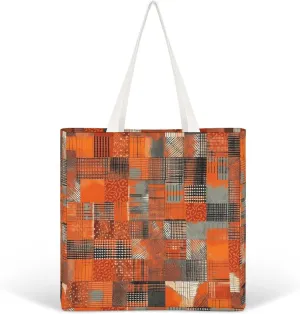 Tote Bag Laptop Handbag Classical Pattern Flowers Grocery Bag Canvas Shoulder Bag Crossbody Bag for Travel