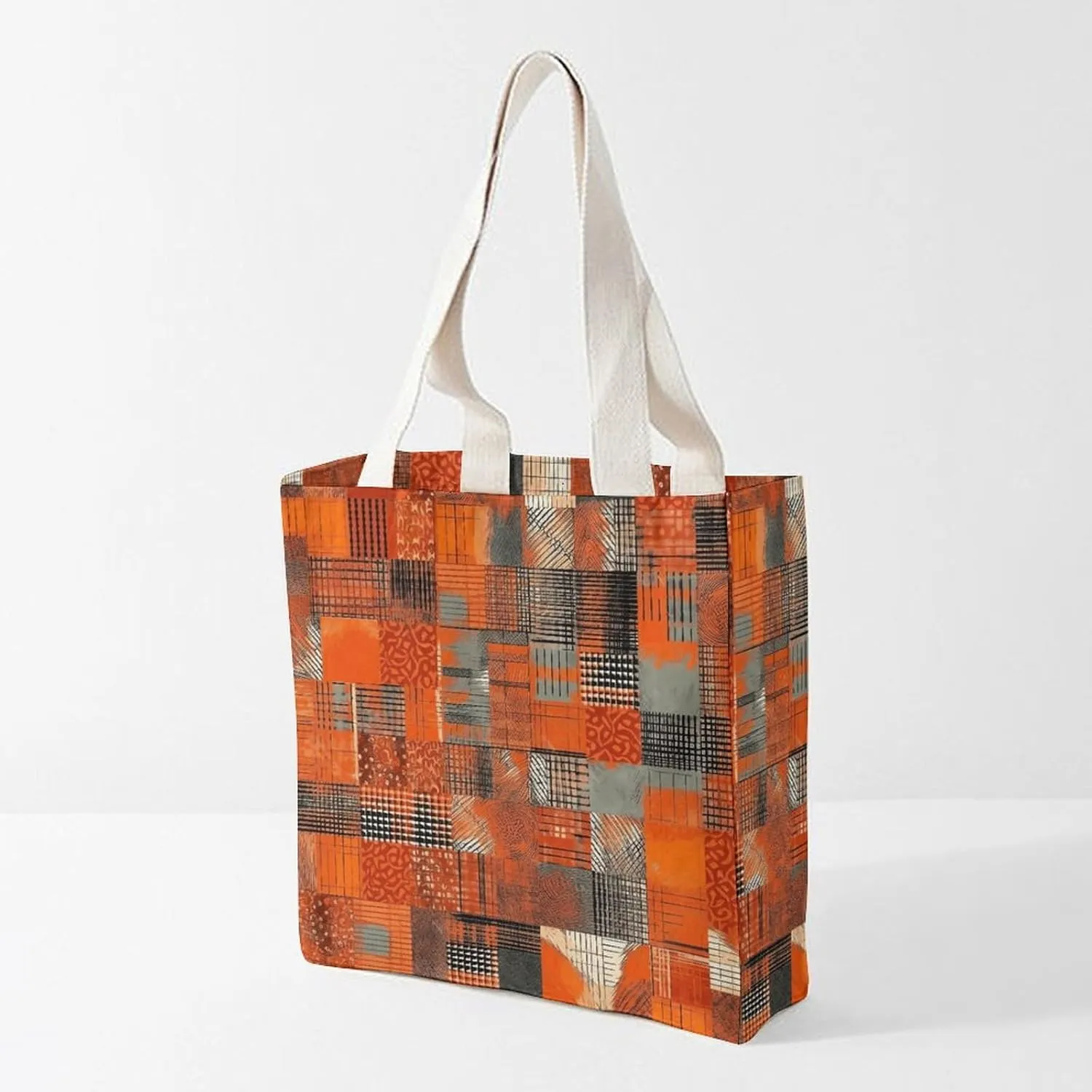 Tote Bag Laptop Handbag Classical Pattern Flowers Grocery Bag Canvas Shoulder Bag Crossbody Bag for Travel