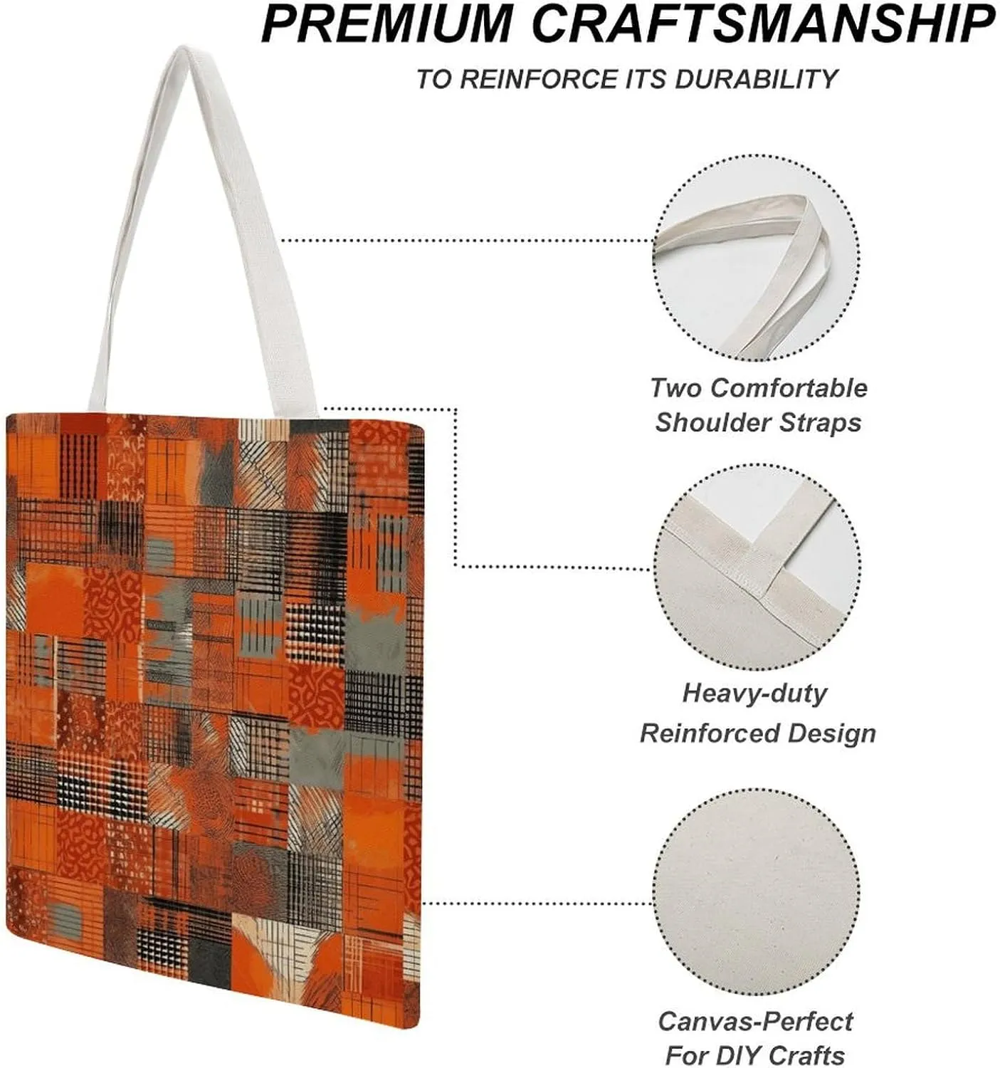 Tote Bag Laptop Handbag Wild Elk Grocery Bag Canvas Shoulder Bag Crossbody Bag for Travel