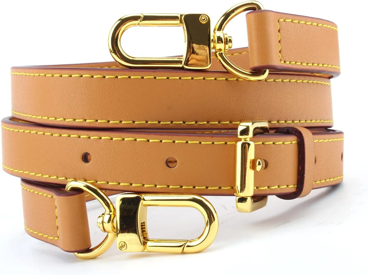 Vachetta Leather Adjustable Crossbody Strap for Leather Shoulder Strap Belt Replacement Suitable for L V Handbags