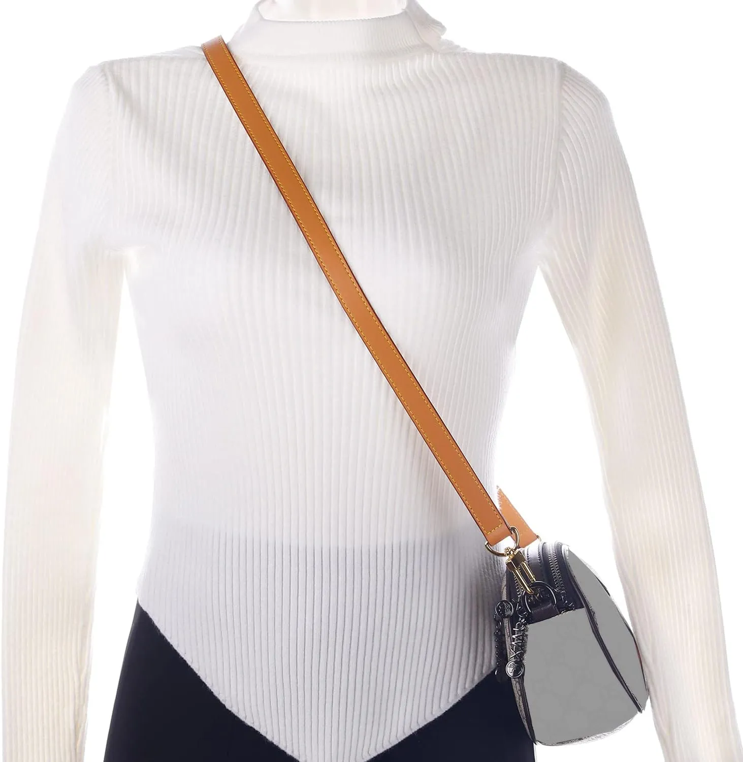 Vachetta Leather Adjustable Crossbody Strap for Leather Shoulder Strap Belt Replacement Suitable for L V Handbags