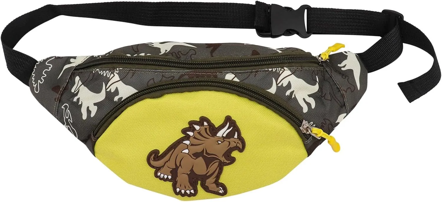 VALICLUD Toddler Fanny Pack Dinosaur Waist Pack for Kids Fanny Pack Boys Girls Kids Belt Bags Belt Bum Bag