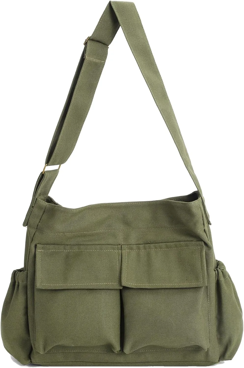 VODIU Messenger Bag Large Canvas Hobo Crossbody Tote for Women/Men, Shoulder Laptop Bag with Multi Pockets for Work,Travel