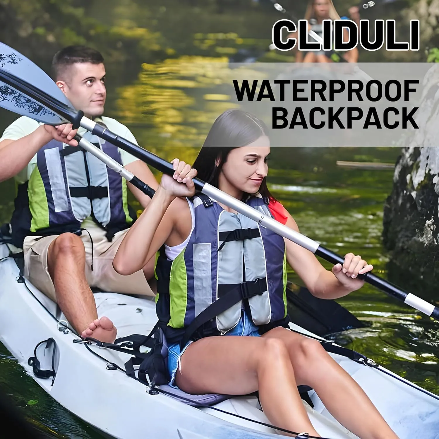 Waterproof Dry Bag,Roll Top Christmas Poinsettia Flower Pine Cones Small Waterproof Backpack 5L/10L/20L Floating and Lightweight Bags for Kayaking, Boating, Fishing, Swimming and Camping