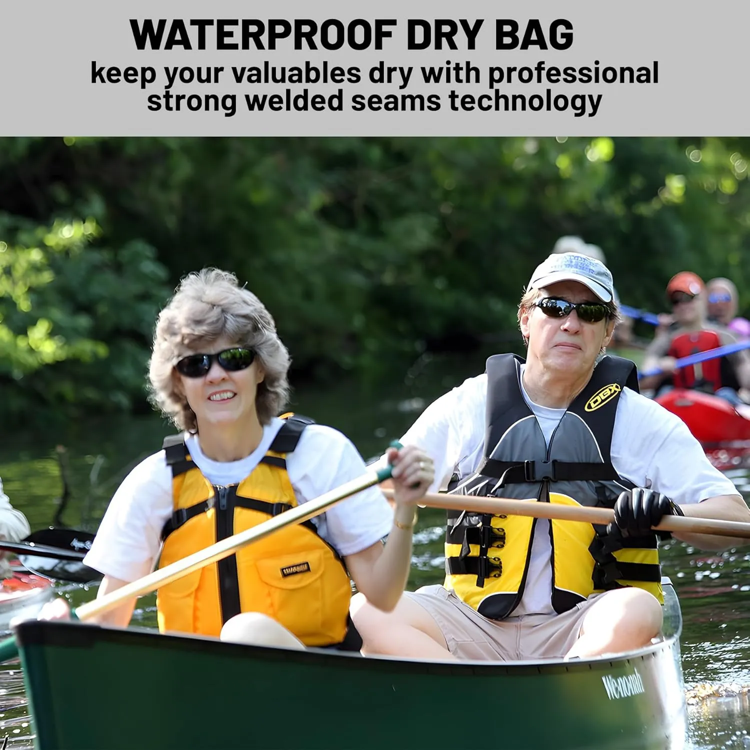 Waterproof Dry Bag,Roll Top Christmas Poinsettia Flower Pine Cones Small Waterproof Backpack 5L/10L/20L Floating and Lightweight Bags for Kayaking, Boating, Fishing, Swimming and Camping