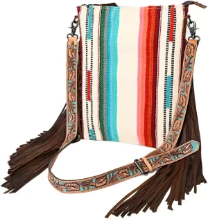 Western Women's Handbag: American Darling Saddle Blanket Leather Crossbody Purse