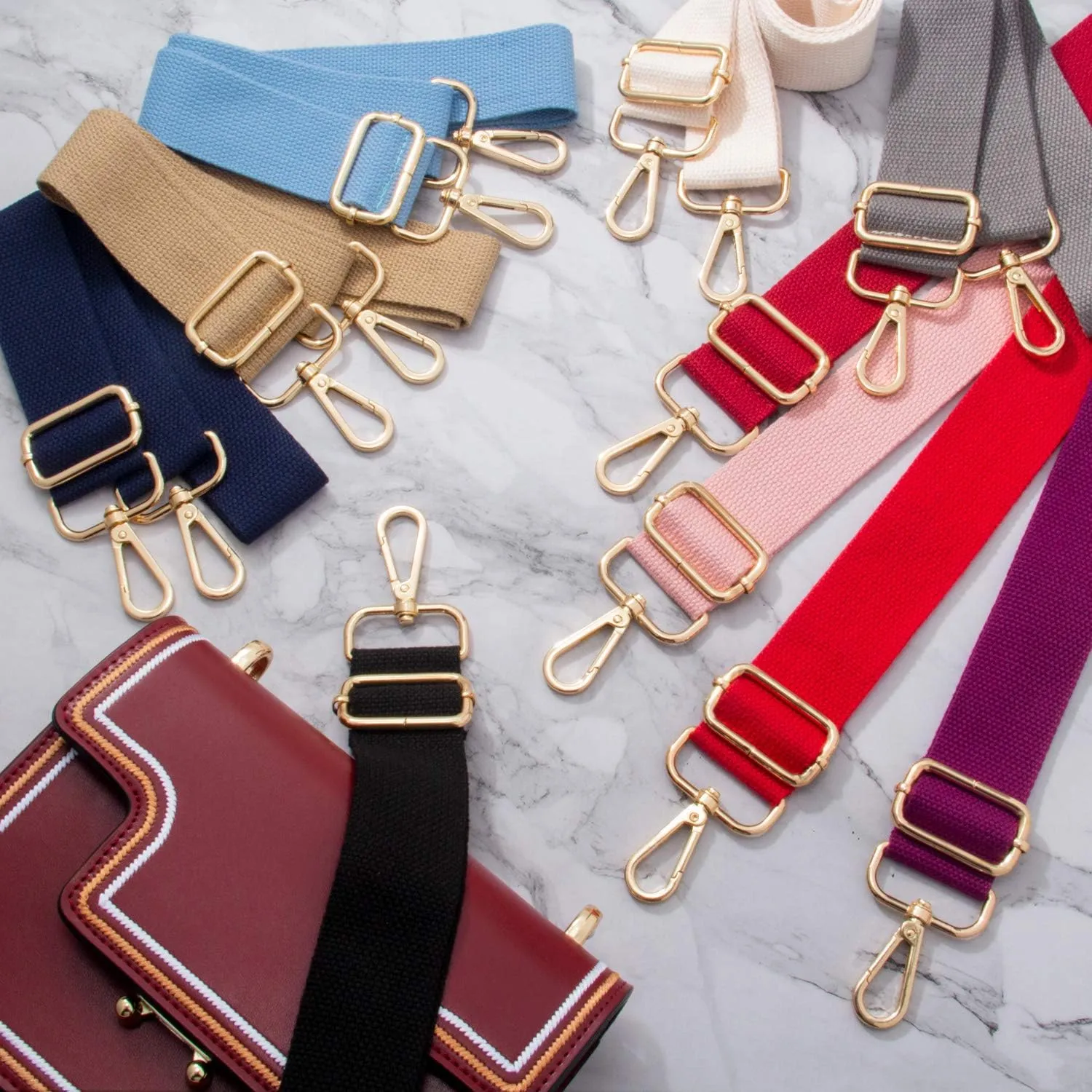 Wide Shoulder Purse Strap Replacement Adjustable Belt Canvas Bag Crossbody Handbag