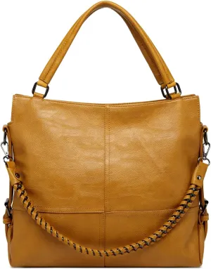 Women's Tote foreskin and leather work handbag, crossbody bag, large capacity shoulder bag