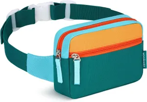 WOOMADA Fanny Pack, Crossbody Bag Waist Bag with Adjustable Waistband, Cute Belt Bag for Gifts(Blue&Army Green)